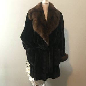 MINK & SABLE BellaBicchi Coat made for Neiman Marcus Collection NWTags & CoatBag